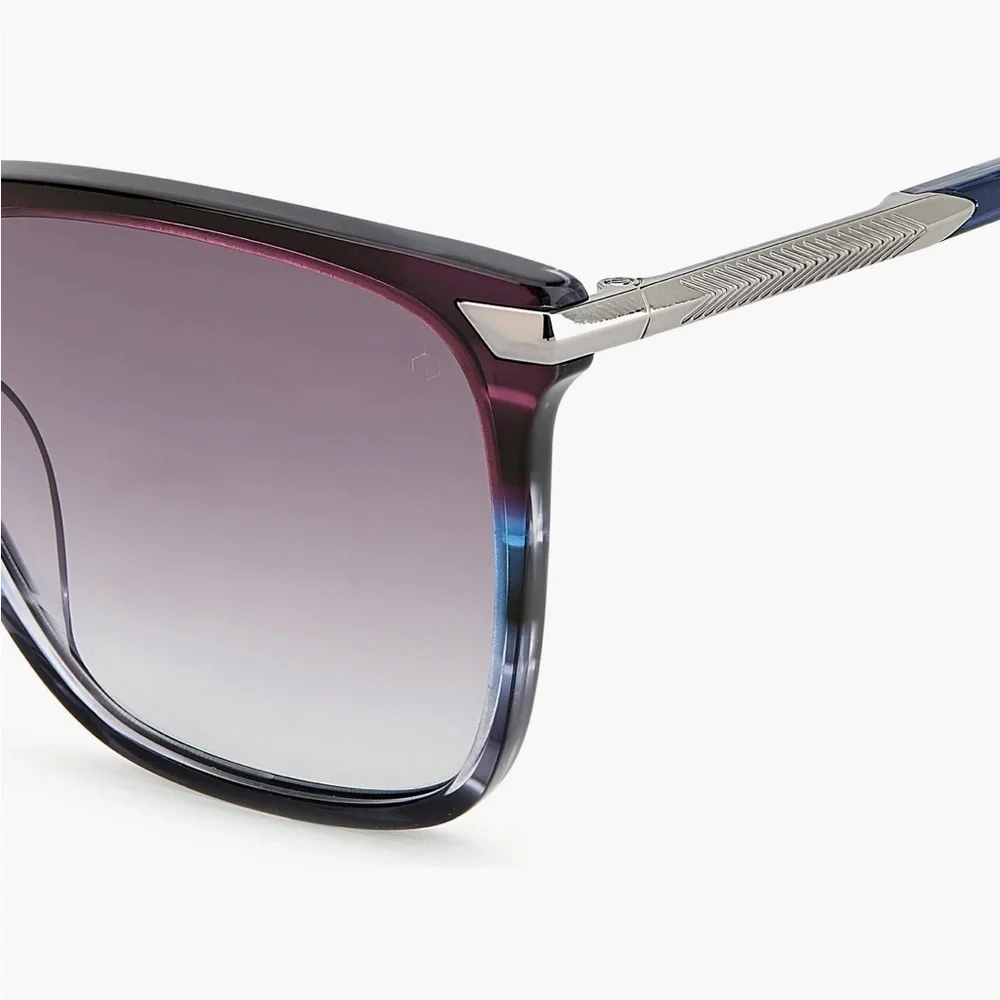 rag & bone 55mm Gradient Rectangle Sunglasses in Blue Violet NWT
